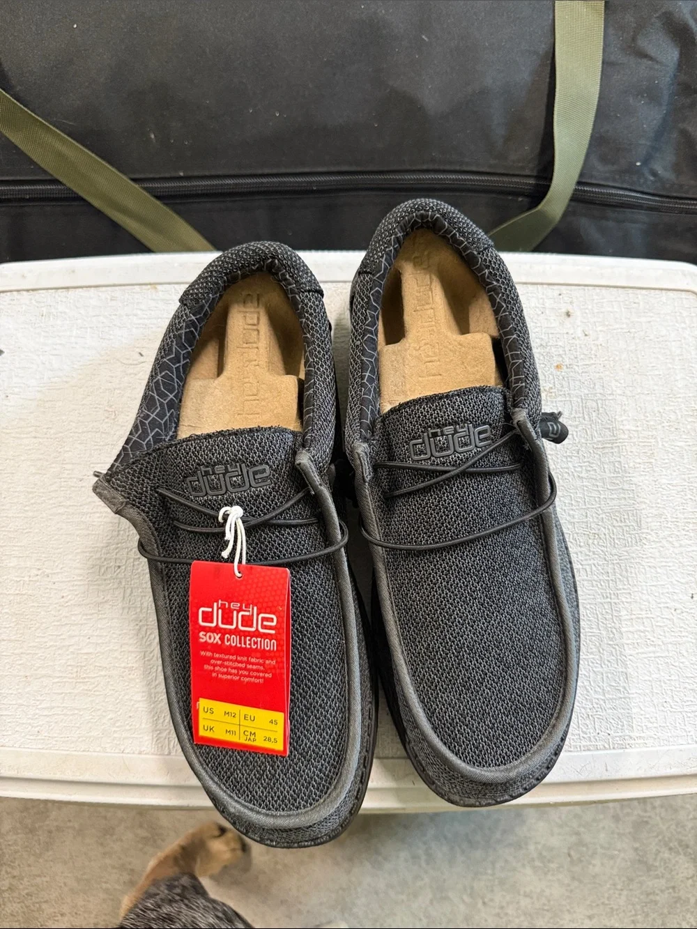 Hey Dude Men’s Slip-On Loafers in Charcoal Gray